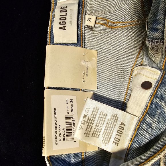 AGOLDE  -NWT- 90'S CROP MID RISE STRAIGHT (color REPLICA) - Picture 3 of 3